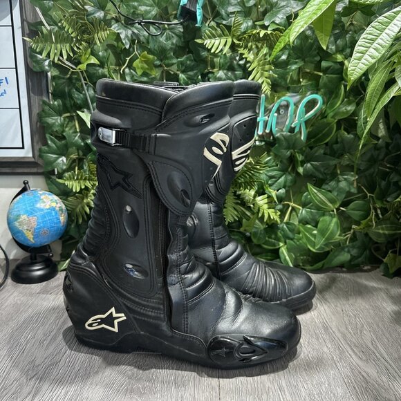 Vintage Alpinestars SMX+ Motorcycle Riding Boots US Size 12  EU 47 Pre Owned - Picture 1 of 12
